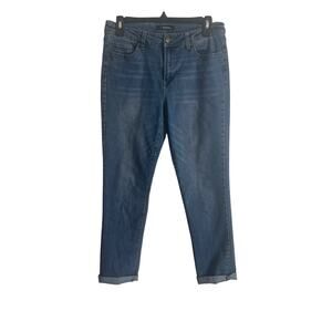 D.Jeans Womens Blue Medium Wash Cuffed Stretch Denim Jeans Size 6 RN 55356